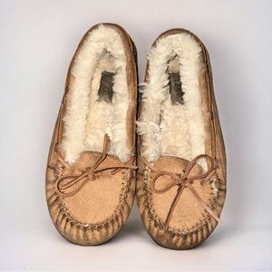 UGG suede moccasin slippers